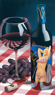 Marylyn Monroe Wine Label Art